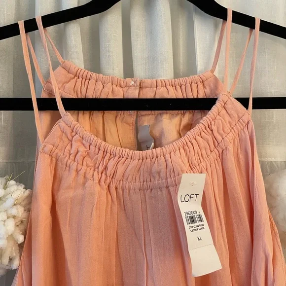 COPY - Ann Taylor Loft. NWT. XL. Peach orange dress. Hi-low. - Picture 2 of 4